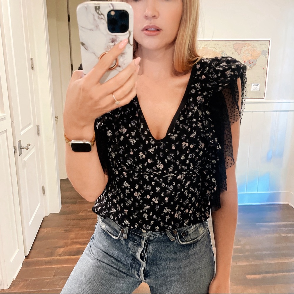 LoveShackFancy top. Hardly worn. Like new. Size small.
